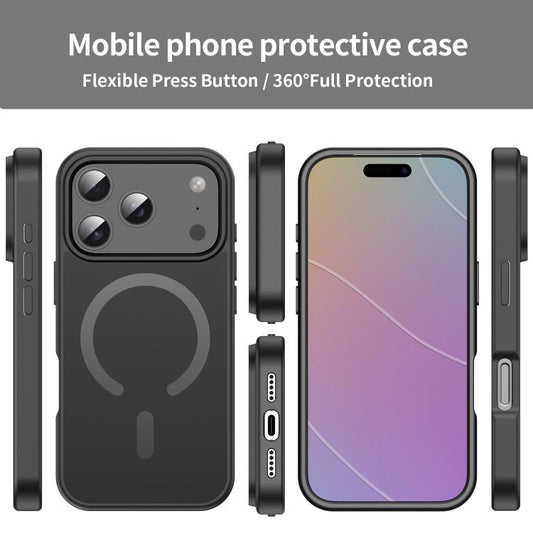For iPhone 17 Pro Fanying Series PC Hybrid TPU Translucent Frosted MagSafe Phone Case(Black) - iPhone 17 Pro Cases by buy2fix | Online Shopping UK | buy2fix
