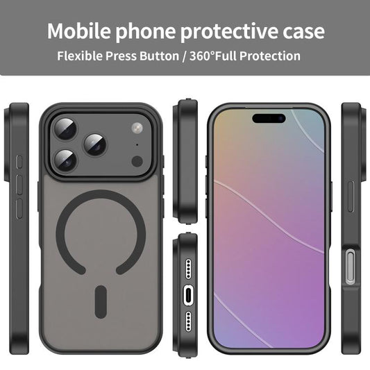 For iPhone 17 Pro Fanying Series PC Hybrid TPU Translucent Frosted MagSafe Phone Case(Translucent Black) - iPhone 17 Pro Cases by buy2fix | Online Shopping UK | buy2fix