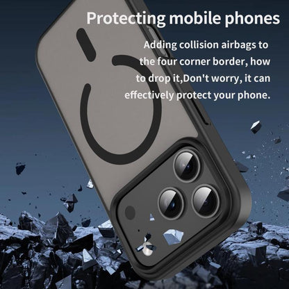 For iPhone 17 Pro Fanying Series PC Hybrid TPU Translucent Frosted MagSafe Phone Case(Translucent Black) - iPhone 17 Pro Cases by buy2fix | Online Shopping UK | buy2fix