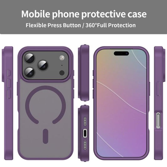 For iPhone 17 Pro Fanying Series PC Hybrid TPU Translucent Frosted MagSafe Phone Case(Crystal Purple) - iPhone 17 Pro Cases by buy2fix | Online Shopping UK | buy2fix