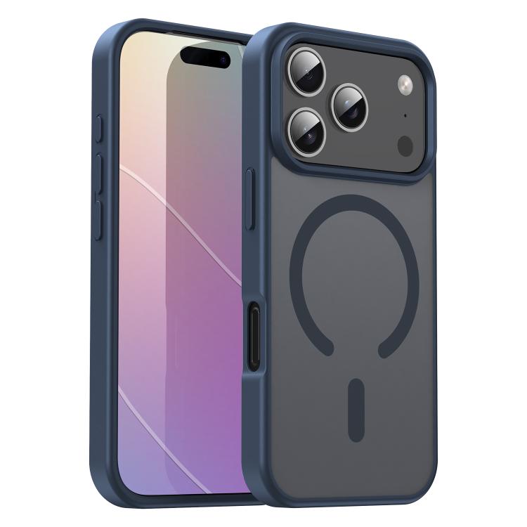 For iPhone 17 Pro Fanying Series PC Hybrid TPU Translucent Frosted MagSafe Phone Case(Cyan Blue) - iPhone 17 Pro Cases by buy2fix | Online Shopping UK | buy2fix