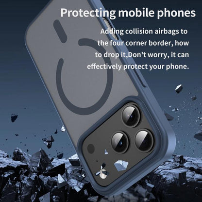 For iPhone 17 Pro Fanying Series PC Hybrid TPU Translucent Frosted MagSafe Phone Case(Cyan Blue) - iPhone 17 Pro Cases by buy2fix | Online Shopping UK | buy2fix