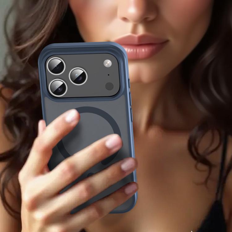 For iPhone 17 Pro Fanying Series PC Hybrid TPU Translucent Frosted MagSafe Phone Case(Cyan Blue) - iPhone 17 Pro Cases by buy2fix | Online Shopping UK | buy2fix