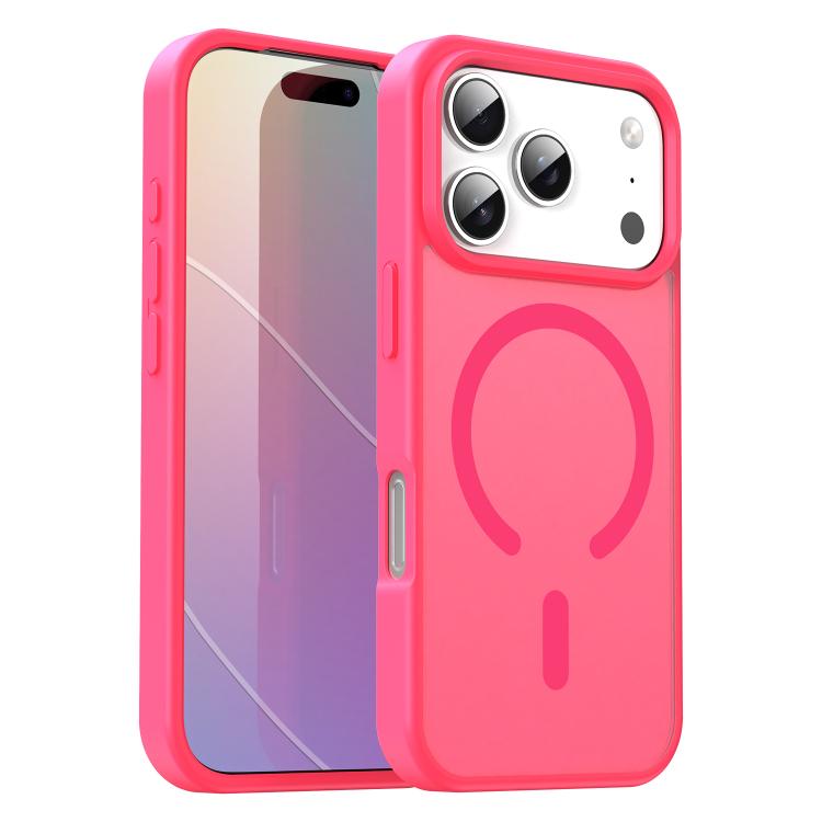 For iPhone 17 Pro Fanying Series PC Hybrid TPU Translucent Frosted MagSafe Phone Case(Rose Red) - iPhone 17 Pro Cases by buy2fix | Online Shopping UK | buy2fix