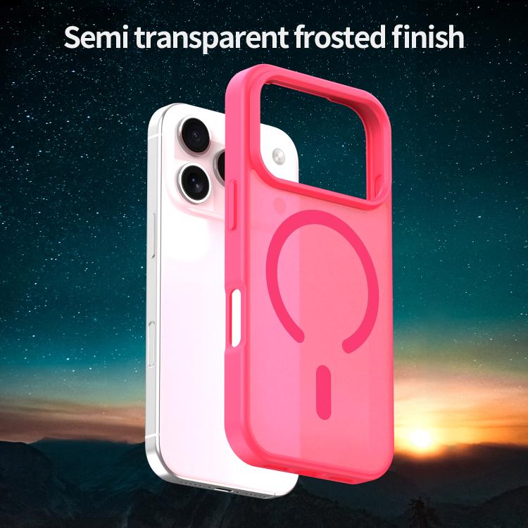 For iPhone 17 Pro Fanying Series PC Hybrid TPU Translucent Frosted MagSafe Phone Case(Rose Red) - iPhone 17 Pro Cases by buy2fix | Online Shopping UK | buy2fix