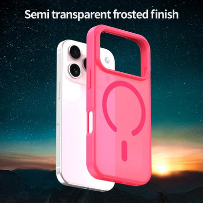 For iPhone 17 Pro Fanying Series PC Hybrid TPU Translucent Frosted MagSafe Phone Case(Rose Red) - iPhone 17 Pro Cases by buy2fix | Online Shopping UK | buy2fix