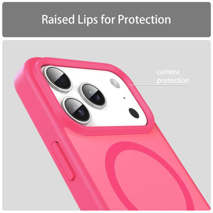 For iPhone 17 Pro Fanying Series PC Hybrid TPU Translucent Frosted MagSafe Phone Case(Rose Red) - iPhone 17 Pro Cases by buy2fix | Online Shopping UK | buy2fix