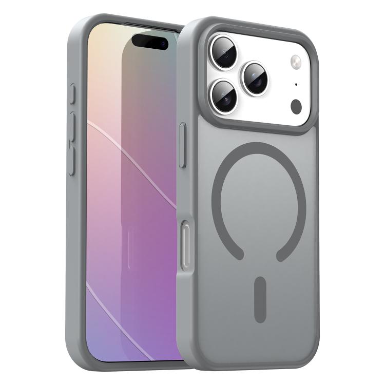 For iPhone 17 Pro Fanying Series PC Hybrid TPU Translucent Frosted MagSafe Phone Case(Silver Grey) - iPhone 17 Pro Cases by buy2fix | Online Shopping UK | buy2fix