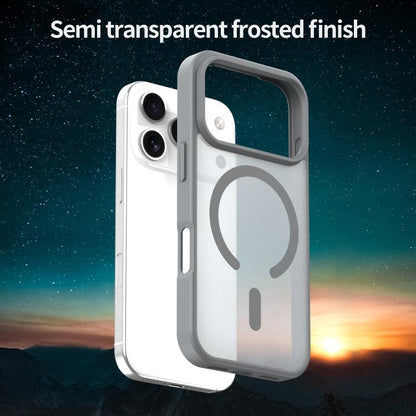 For iPhone 17 Pro Fanying Series PC Hybrid TPU Translucent Frosted MagSafe Phone Case(Silver Grey) - iPhone 17 Pro Cases by buy2fix | Online Shopping UK | buy2fix