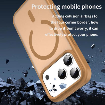 For iPhone 17 Pro Fanying Series PC Hybrid TPU Translucent Frosted MagSafe Phone Case(Desert Gold) - iPhone 17 Pro Cases by buy2fix | Online Shopping UK | buy2fix