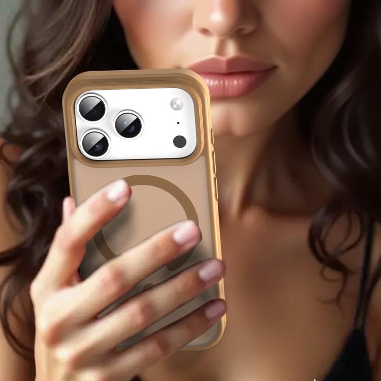 For iPhone 17 Pro Fanying Series PC Hybrid TPU Translucent Frosted MagSafe Phone Case(Desert Gold) - iPhone 17 Pro Cases by buy2fix | Online Shopping UK | buy2fix