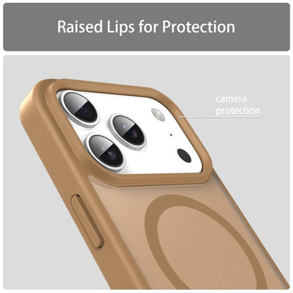 For iPhone 17 Pro Fanying Series PC Hybrid TPU Translucent Frosted MagSafe Phone Case(Desert Gold) - iPhone 17 Pro Cases by buy2fix | Online Shopping UK | buy2fix