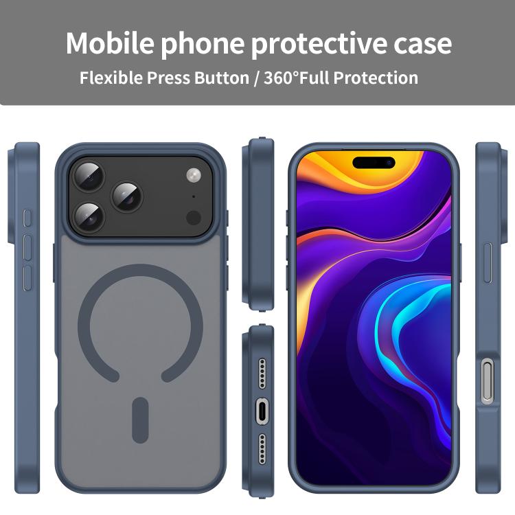 For iPhone 17 Pro Max Fanying Series PC Hybrid TPU Translucent Frosted MagSafe Phone Case(Cyan Blue) - iPhone 17 Pro Max Cases by buy2fix | Online Shopping UK | buy2fix