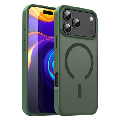 For iPhone 17 Pro Max Fanying Series PC Hybrid TPU Translucent Frosted MagSafe Phone Case(Olive Green) - iPhone 17 Pro Max Cases by buy2fix | Online Shopping UK | buy2fix