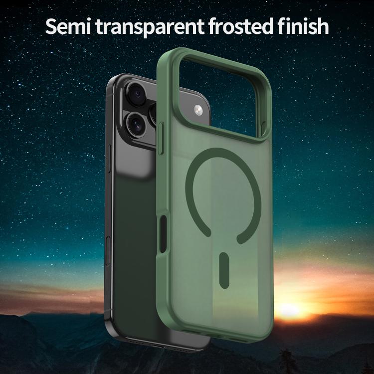 For iPhone 17 Pro Max Fanying Series PC Hybrid TPU Translucent Frosted MagSafe Phone Case(Olive Green) - iPhone 17 Pro Max Cases by buy2fix | Online Shopping UK | buy2fix