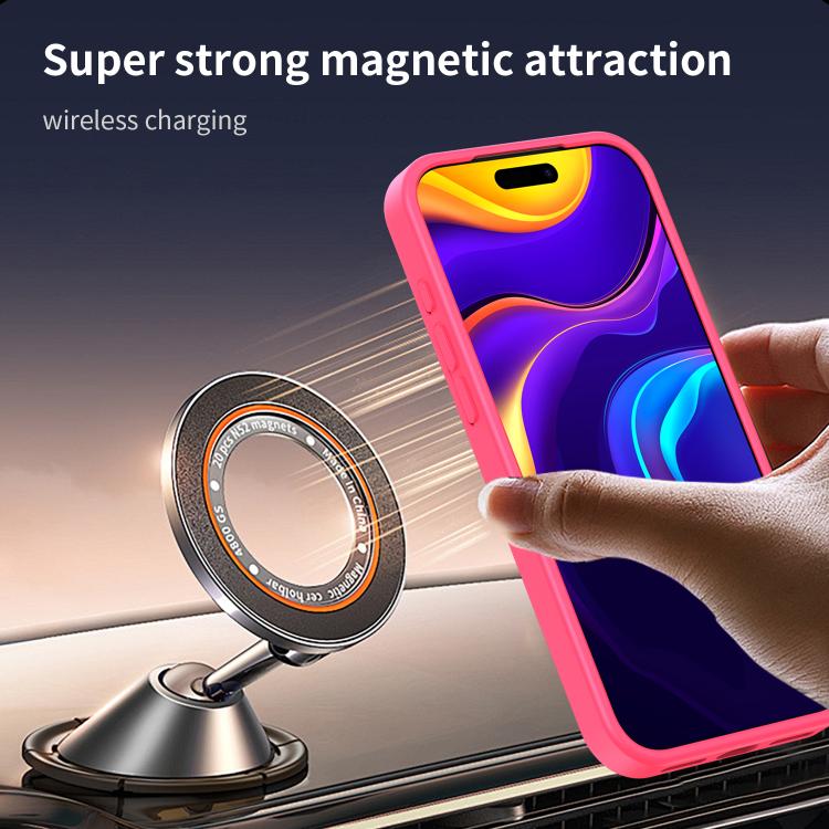 For iPhone 17 Pro Max Fanying Series PC Hybrid TPU Translucent Frosted MagSafe Phone Case(Rose Red) - iPhone 17 Pro Max Cases by buy2fix | Online Shopping UK | buy2fix