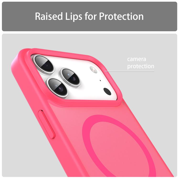 For iPhone 17 Pro Max Fanying Series PC Hybrid TPU Translucent Frosted MagSafe Phone Case(Rose Red) - iPhone 17 Pro Max Cases by buy2fix | Online Shopping UK | buy2fix