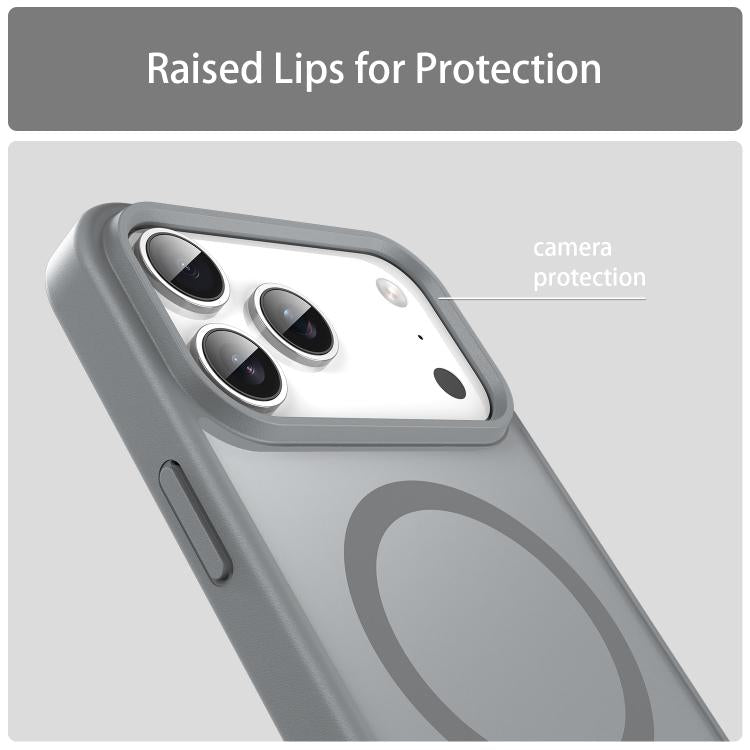 For iPhone 17 Pro Max Fanying Series PC Hybrid TPU Translucent Frosted MagSafe Phone Case(Silver Grey) - iPhone 17 Pro Max Cases by buy2fix | Online Shopping UK | buy2fix