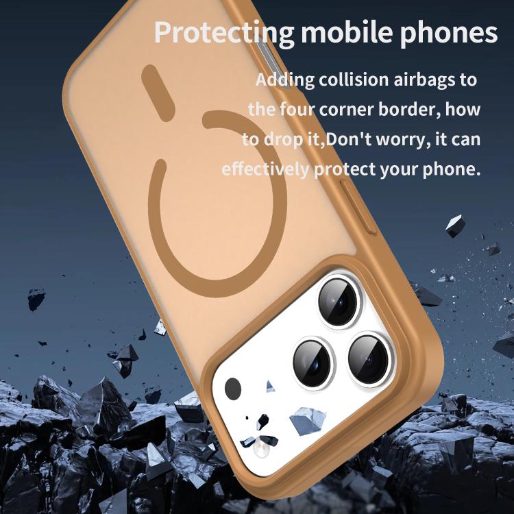 For iPhone 17 Pro Max Fanying Series PC Hybrid TPU Translucent Frosted MagSafe Phone Case(Desert Gold) - iPhone 17 Pro Max Cases by buy2fix | Online Shopping UK | buy2fix
