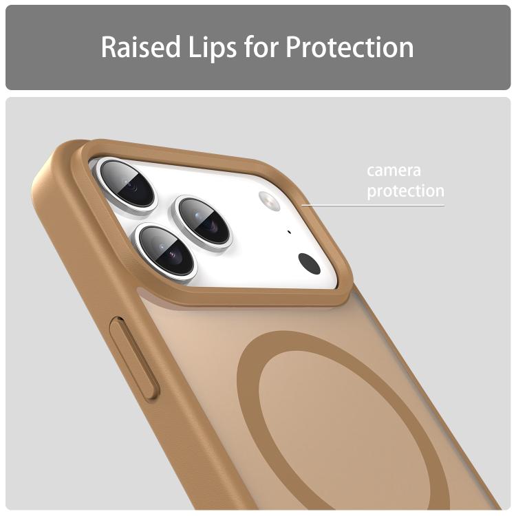 For iPhone 17 Pro Max Fanying Series PC Hybrid TPU Translucent Frosted MagSafe Phone Case(Desert Gold) - iPhone 17 Pro Max Cases by buy2fix | Online Shopping UK | buy2fix