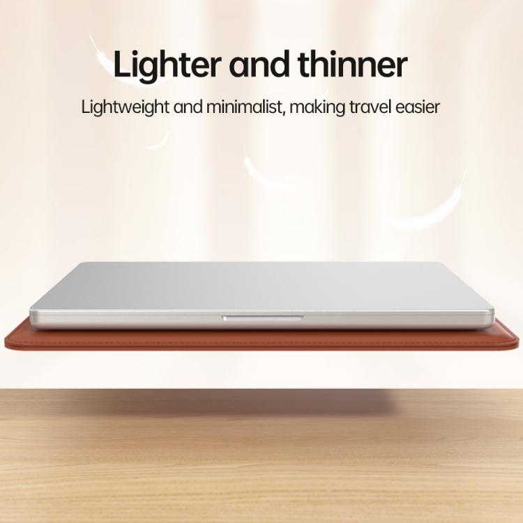 For 13 / 14 inch Handle Portable Laptop Briefcase PU Leather Laptop Sleeve with Foldable Stand(Black) - Other by buy2fix | Online Shopping UK | buy2fix