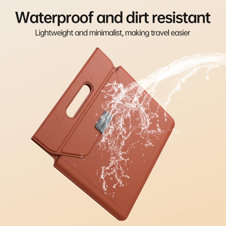 For 13 / 14 inch Handle Portable Laptop Briefcase PU Leather Laptop Sleeve with Foldable Stand(Dark Blue) - Other by buy2fix | Online Shopping UK | buy2fix