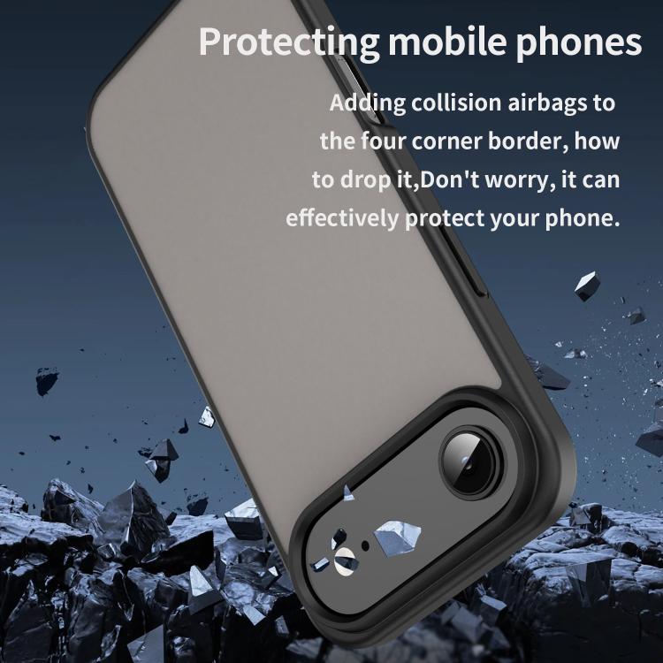 For iPhone Air Fanying Series PC Hybrid TPU Translucent Frosted Phone Case(Translucent Black) - iPhone Air Cases by buy2fix | Online Shopping UK | buy2fix