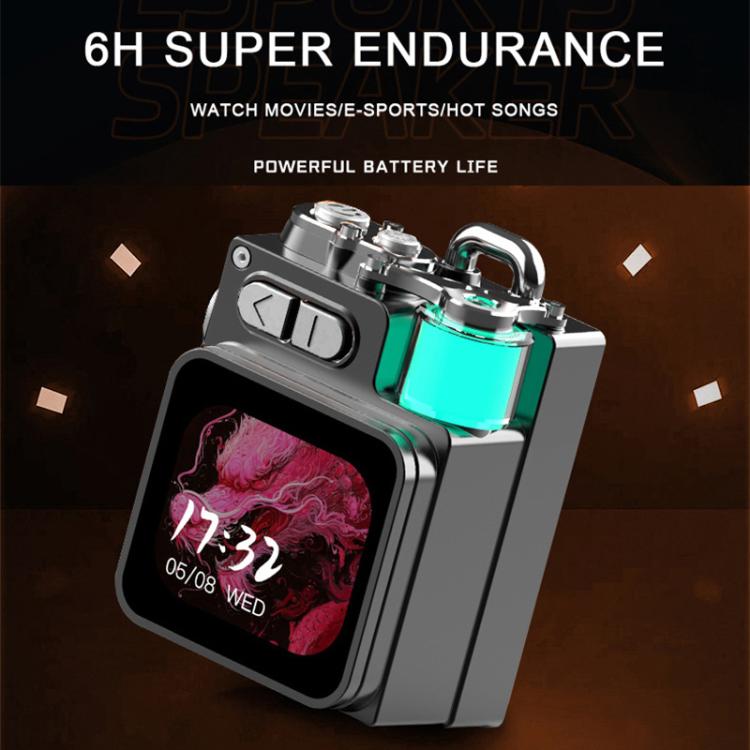 DK08 Smart LED Screen Cool Style Portable RGB Light Bluetooth Speaker(Black) - Mini Speaker by buy2fix | Online Shopping UK | buy2fix