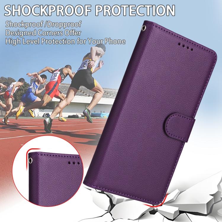 For Google Pixel 9 / 9 Pro / 10 / 10 Pro Litchi Texture RFID Blocking 3-Card Wallet Leather Phone Case(Purple) - Google Cases by buy2fix | Online Shopping UK | buy2fix