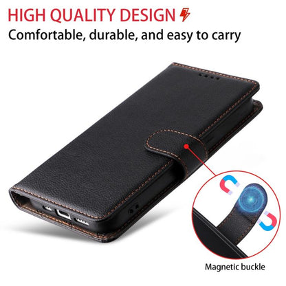 For Google Pixel 9 Pro XL / 10 Pro XL Litchi Texture RFID Blocking 3-Card Wallet Leather Phone Case(Black) - Google Cases by buy2fix | Online Shopping UK | buy2fix
