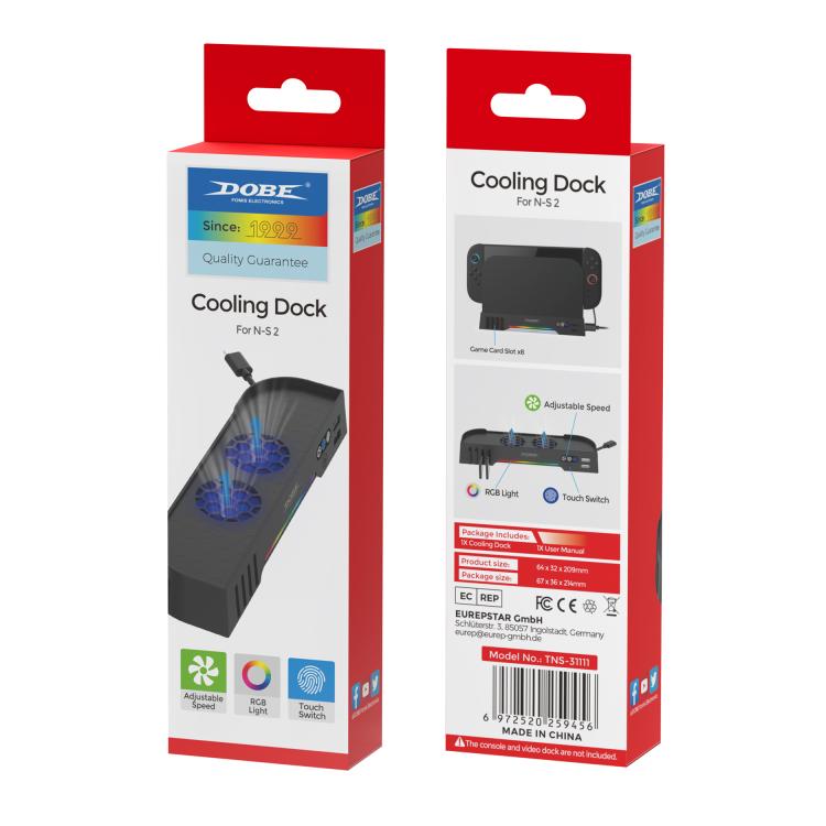For Nintendo Switch 2 DOBE TNS-31111 Game Controller Charging Base Radiator(Black) - Charger & Power by DOBE | Online Shopping UK | buy2fix