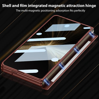 For Honor Magic V5 GKK HD Integrated Magnetic Folding Hinge All-Inclusive Phone Case with Rotating Bracket(Black) - Honor Cases by GKK | Online Shopping UK | buy2fix