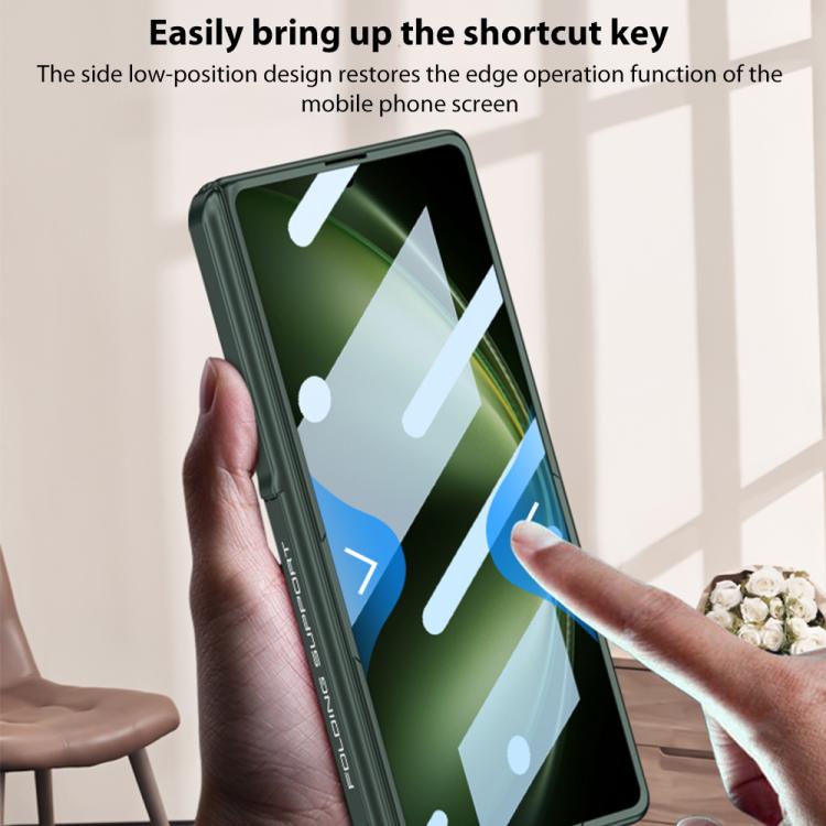 For vivo X Fold5 GKK Privacy Integrated MagSafe Magnetic All-Inclusive Phone Case with Holder(Silver) - vivo Cases by GKK | Online Shopping UK | buy2fix