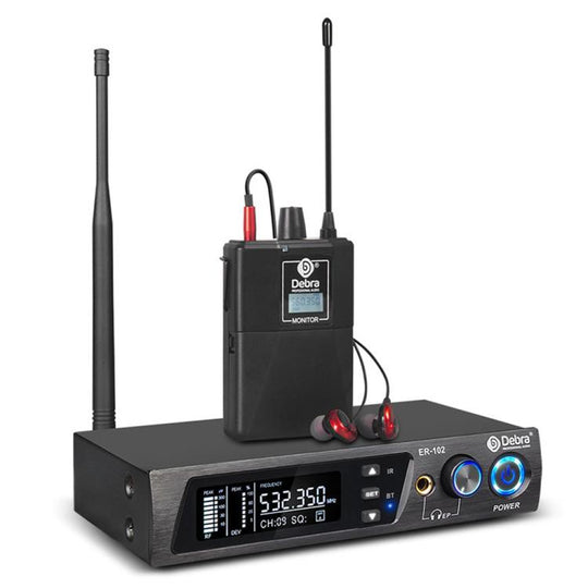 DEBRA ER-102 Professional Stage Wireless Audio Return Monitoring System with One Receiver(US Plug)