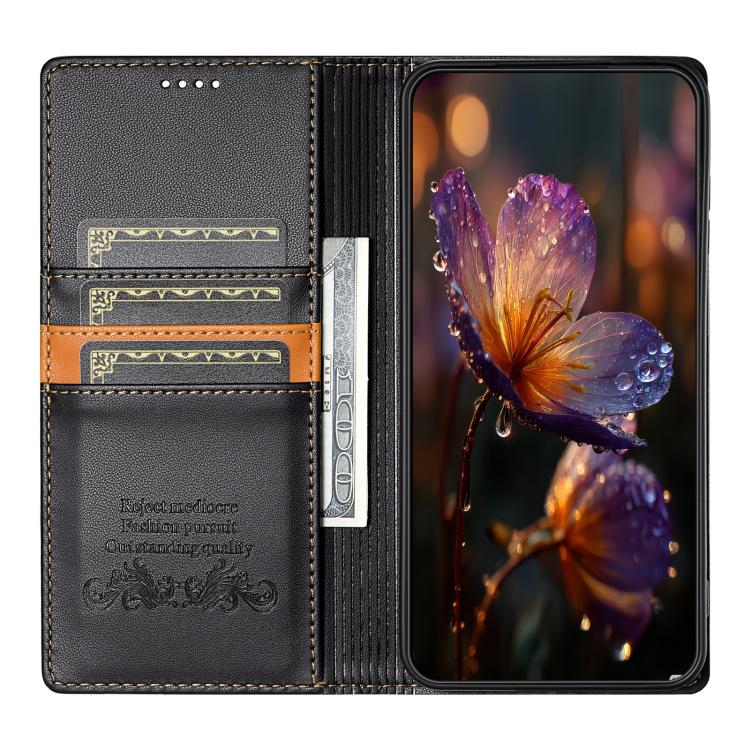 For Google Pixel 9 Pro XL / 10 Pro XL N.BEKUS P3 RFID Stitching Magnetic Flip Leather Phone Case(Black) - Google Cases by N.BEKUS | Online Shopping UK | buy2fix