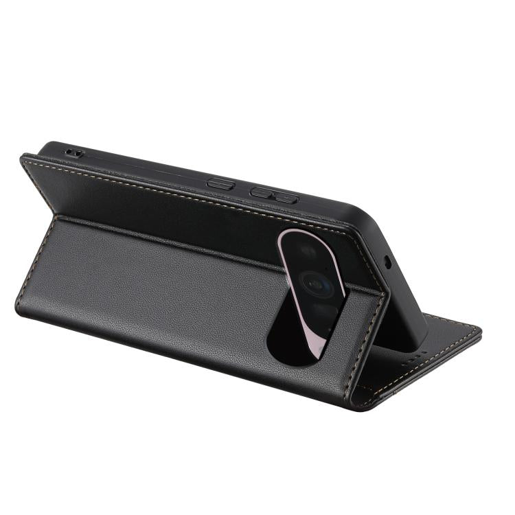 For Google Pixel 9 Pro XL / 10 Pro XL N.BEKUS P3 RFID Stitching Magnetic Flip Leather Phone Case(Black) - Google Cases by N.BEKUS | Online Shopping UK | buy2fix