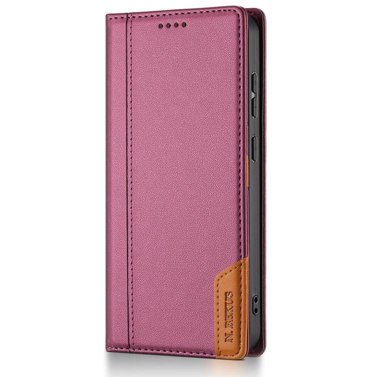 For Google Pixel 9 Pro XL / 10 Pro XL N.BEKUS P3 RFID Stitching Magnetic Flip Leather Phone Case(Wine Red) - Google Cases by N.BEKUS | Online Shopping UK | buy2fix