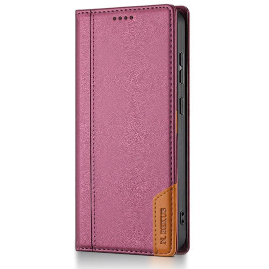 For Google Pixel 9 Pro XL / 10 Pro XL N.BEKUS P3 RFID Stitching Magnetic Flip Leather Phone Case(Wine Red) - Google Cases by N.BEKUS | Online Shopping UK | buy2fix