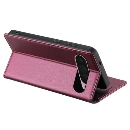 For Google Pixel 9 / 9 Pro / 10 / 10 Pro N.BEKUS P3 RFID Stitching Magnetic Flip Leather Phone Case(Wine Red) - Google Cases by N.BEKUS | Online Shopping UK | buy2fix