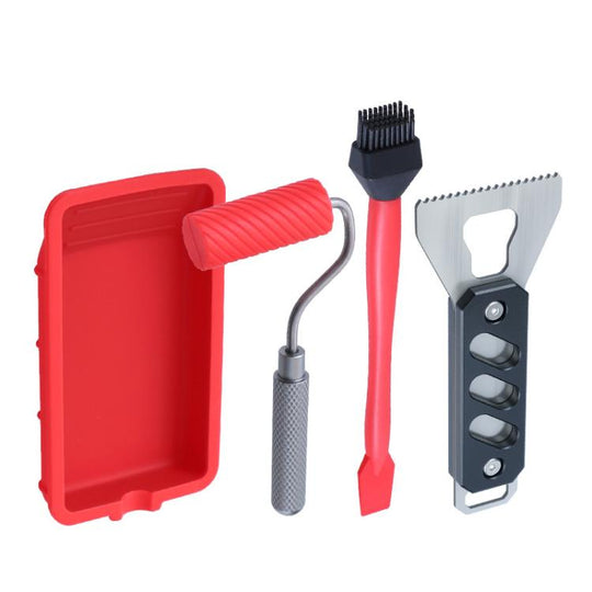 Glue Tray DIY Roller Brush Crevice Brush Woodworking Glue Tools, Specification:4pcs/Set
