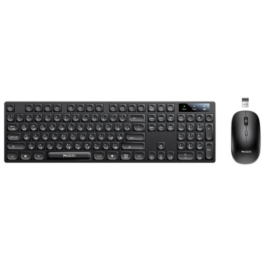 Yesido KB42 2.4G Business Wireless Keyboard Mouse Set, Version:Arabic Version(Black)