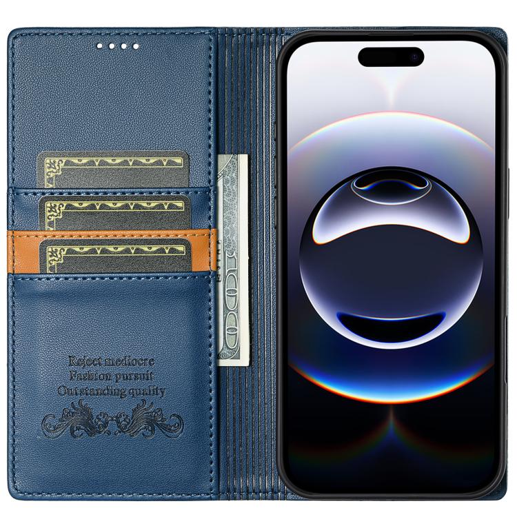 For iPhone 17 Pro Max N.BEKUS P3 RFID Stitching Magnetic Flip Leather Phone Case(Blue) - iPhone 17 Pro Max Cases by N.BEKUS | Online Shopping UK | buy2fix
