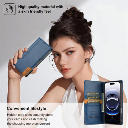 For iPhone 17 Pro Max N.BEKUS P3 RFID Stitching Magnetic Flip Leather Phone Case(Blue) - iPhone 17 Pro Max Cases by N.BEKUS | Online Shopping UK | buy2fix