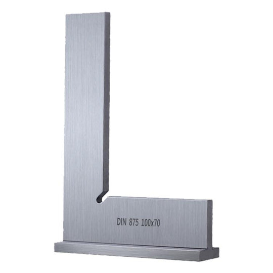 90 Degree Flat Edge Woodworking Square L-shaped Carbon Steel Knife Edge Set Square, Size:100x70