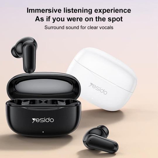 Yesido TWS38 In-Ear TWS Bluetooth Earphone(White)