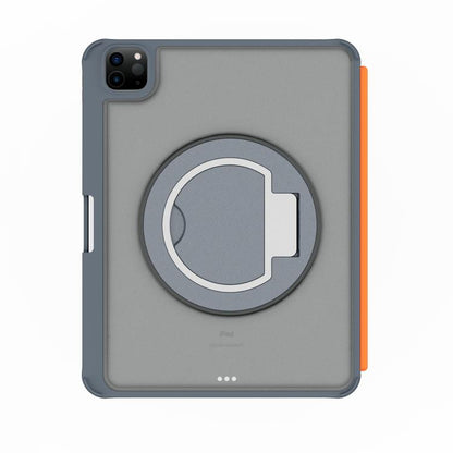 For iPad Air 11 2025 / iPad 2025 / 2022 Colorful Backlight Bluetooth Keyboard Leather Tablet Case with Rotating Holder(Grey) - For iPad Air by buy2fix | Online Shopping UK | buy2fix