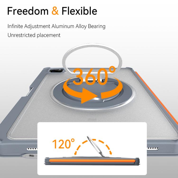 For iPad Air 11 2025 / iPad 2025 / 2022 Colorful Backlight Bluetooth Keyboard Leather Tablet Case with Rotating Holder(Black) - For iPad Air by buy2fix | Online Shopping UK | buy2fix