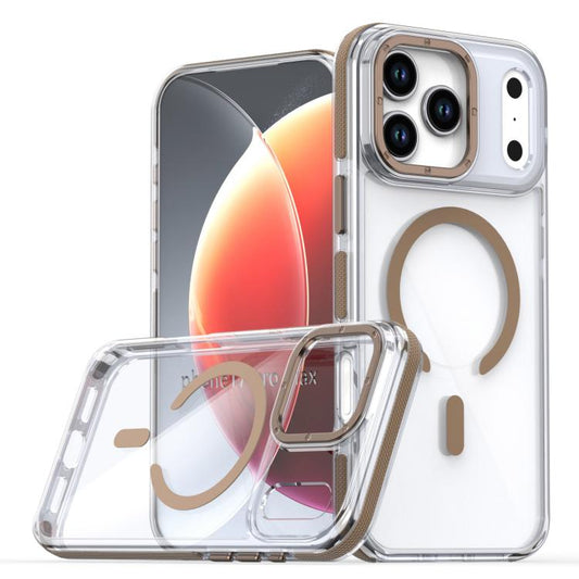 For iPhone 17 Pro Dual-Color Clear Acrylic Hybrid TPU MagSafe Phone Case(Desert Gold) - iPhone 17 Pro Cases by buy2fix | Online Shopping UK | buy2fix