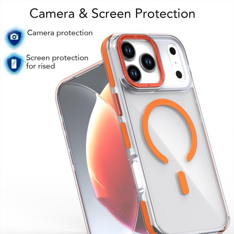 For iPhone 17 Pro Dual-Color Clear Acrylic Hybrid TPU MagSafe Phone Case(Desert Gold) - iPhone 17 Pro Cases by buy2fix | Online Shopping UK | buy2fix