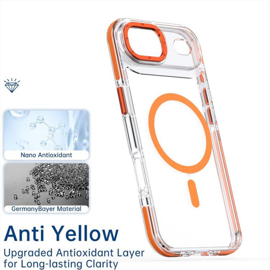 For iPhone Air Dual-Color Clear Acrylic Hybrid TPU MagSafe Phone Case(Red) - iPhone Air Cases by buy2fix | Online Shopping UK | buy2fix
